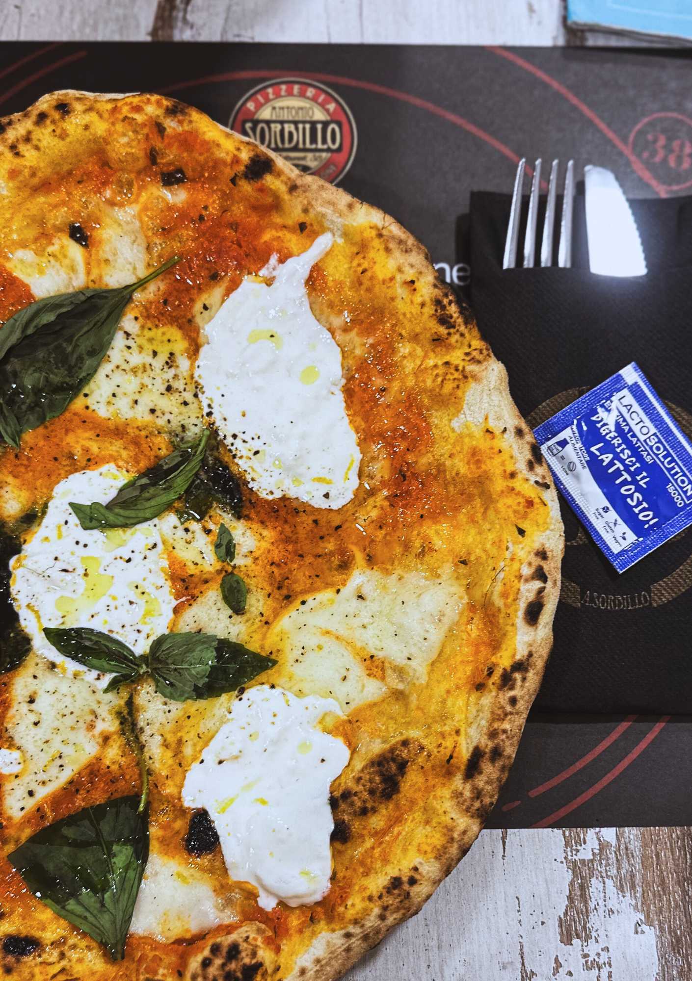 Pizza margherita Lactosolution Sorbillo